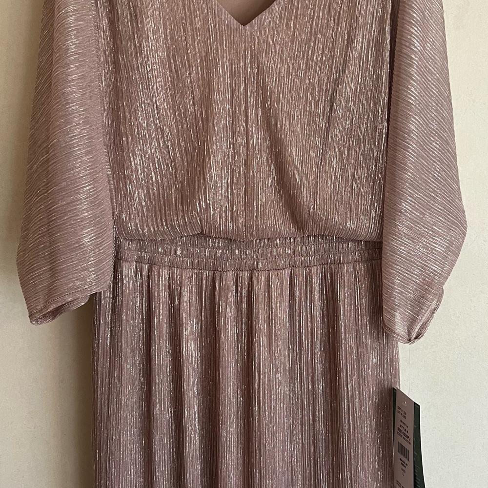 MSK Elegant Rose Pink Metallic Dress